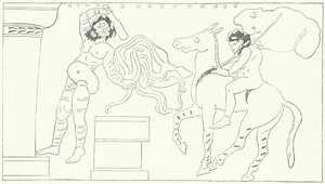 Una escena de Las Ranas, una obra del dramaturgo griego Aristófanes de German School