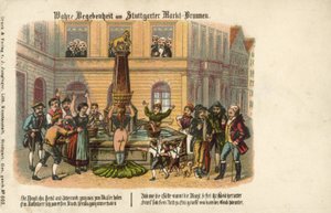 Una historia verdadera en la Fuente del Mercado de Stuttgart de German School