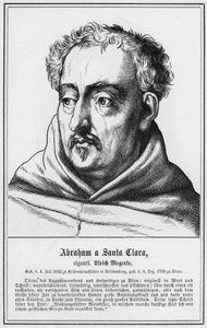 Abraham a Santa Clara, en realidad Ulrich Megerle (grabado)