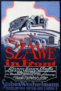 Anuncio de coches Szawe, 1921