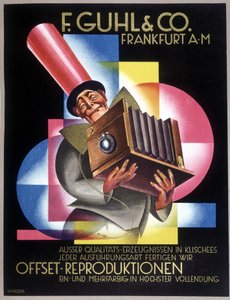 Publicidad para el fabricante alemán de cámaras Offset. En “Gebrauchs Graphik”, periódico alemán de German School