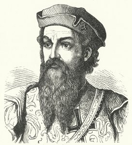 Afonso de Albuquerque, Duque de Goa, general portugués y Virrey de la India portuguesa (grabado) de German School