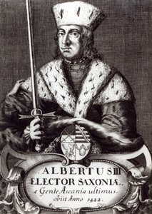 Alberto III, último Elector de Sajonia de la dinastía Ascania de German School