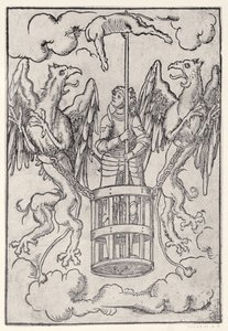 Alejandro Magno llevado al aire por dos grifos, c.1525 de German School