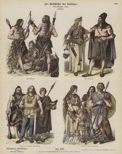 Trajes germánicos antiguos de German School