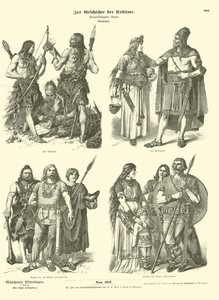 Trajes germánicos antiguos de German School