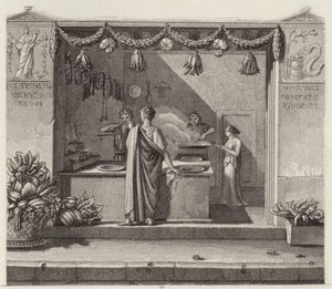 Tienda romana antigua. Ilustración para Bilder-Atlas