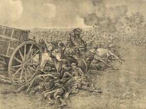 Aniquilación de las tropas serbias por tropas austrohúngaras de German School