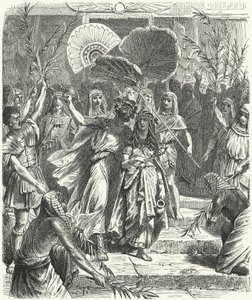 Antonio y Cleopatra como Osiris e Isis