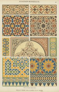 Árabe-morisco, trabajo en mosaico y arcilla vidriada de German School