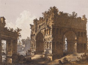 Arco de Jano, Roma (litografía en color)