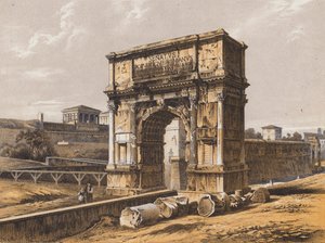 Arco de Tito, Roma (litografía en color)