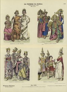 Trajes de actores asiáticos, finales del siglo XIX de German School