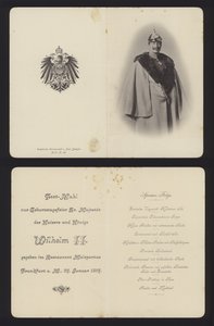 Banquete en honor del cumpleaños del Kaiser Guillermo II de Alemania, Frankfurt, 27 de enero de 1897