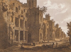 Termas de Diocleciano, Roma (litografía en color) de German School