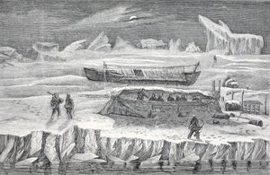 Bivouac en barcos, pub. Londres 1874 de German School