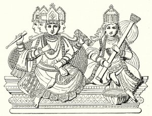 Brahma y Saraswati
