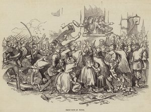 Disturbios por el pan en Stettin, Alemania 24 de abril de 1847 de German School