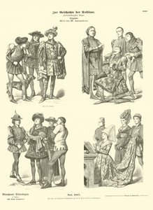 Trajes de Borgoña, mediados del siglo XV de German School