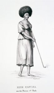 Mujer cafusa de la región de São Paulo, del Atlas de un viaje en Brasil por Dr. Von Spix y Dr. von Martius de German School