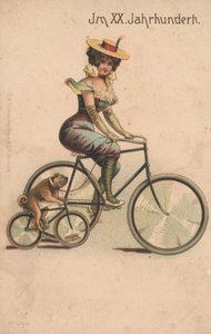 Tarjeta conmemorativa del cambio de 1900 (litografía en color) de German School