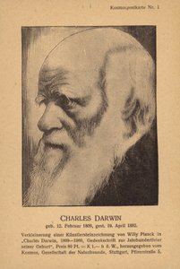 Charles Darwin (1809-1882), naturalista inglés (litografía)
