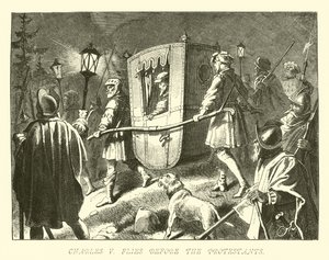 Carlos V huye ante los protestantes de German School