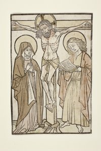 Cristo en la cruz entre María y San Juan, 1460-70 de German School