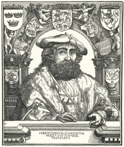 Cristián II, rey de Dinamarca, Noruega y Suecia (grabado)
