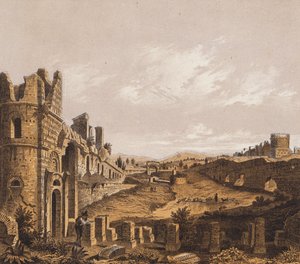 Circo de Majencio, Roma (litografía en color)
