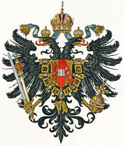 Escudo de armas del Imperio Austriaco (Kaisertum Österreich) desde 1816 hasta 1867, c.1898
