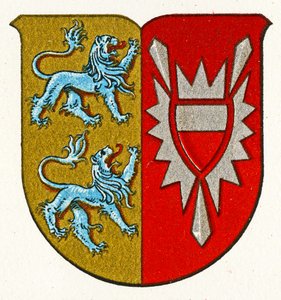 Escudo de armas de Schleswig-Holstein, c.1898