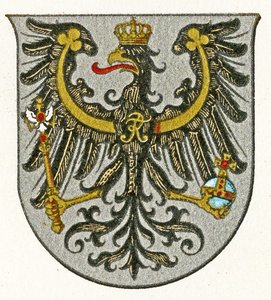 Escudo de armas del Reino de Prusia y luego de la Provincia de Prusia Oriental, c.1898