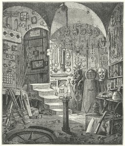 Colección de antigüedades relacionadas con el crimen y el castigo en el castillo de Núremberg de German School