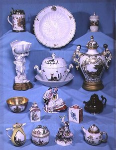 Colección de porcelana Meissen de principios del siglo XVIII de German School