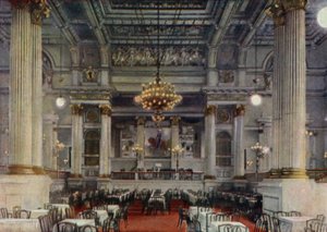Sala de conciertos, Jardín Zoológico de Berlín, Alemania (litografia en color) de German School