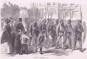 Convoy de desertores-París, Cassells History of the War between France and Germany publicado por Cassell and Company Limited, c.1890 de German School