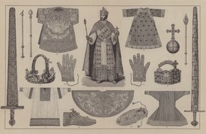 Traje de coronación y regalia del Sacro Emperador Romano de German School