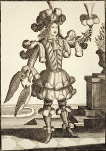 Traje para un comerciante de plumas, pub. por Gerard Valck c.1690 de German School