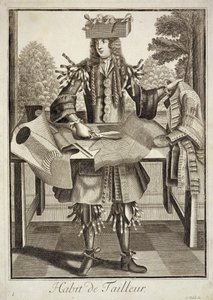 Traje para un sastre, pub. por Gerard Valck c.1690 de German School