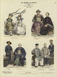 Traje de los chinos de las Indias Orientales, 1880 de German School