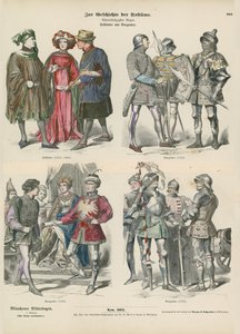 Trajes de Borgoña y Holanda, siglo XV de German School