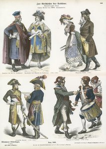 Trajes de la Francia revolucionaria, finales del siglo XVIII de German School
