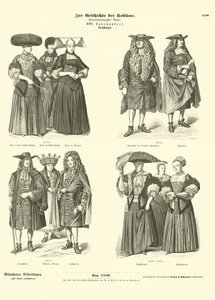 Trajes de Estrasburgo, siglo XVII de German School