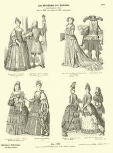Trajes de la realeza y la nobleza, finales del siglo XVII y principios del XVIII de German School