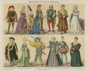 Trajes de los siglos XV y XVI de German School