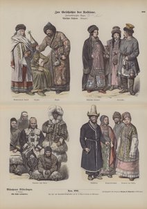 Trajes del Lejano Oriente ruso, siglo XIX de German School