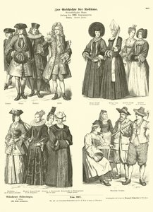 Trajes del cantón suizo de Zúrich, principios del siglo XVIII
