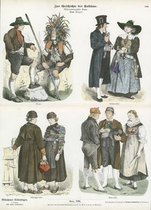 Trajes del Tirol, siglo XIX de German School