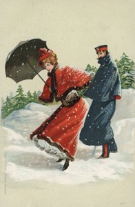 Pareja en la nieve de German School